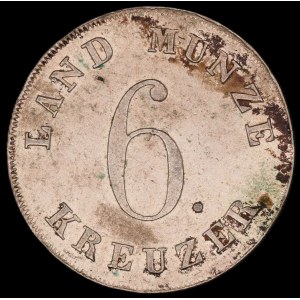 Germany. Saxe-Coburg and Gotha 6 Kreuzer 1834 Silver