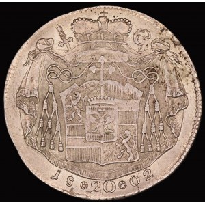 Rakúsko. Salzburg 20 Kreuzer 1802 Striebro