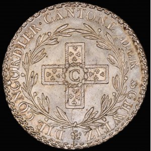 Switzerland. Aargau 5 Batzen 1826 Silver