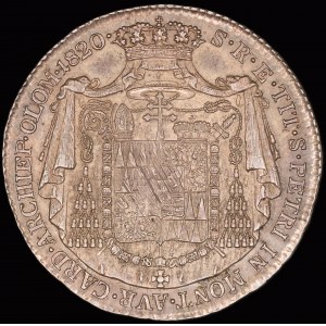Bohemia. 20 Kreuzer 1820 Kingdom of Olomouc Bishopric Silver