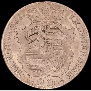 Germany. Hanau-Münzenberg 20 Kreuzer 1766 Silver