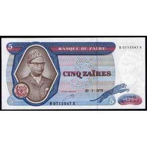 Zair. 5 Zaires 1979