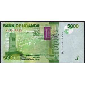Uganda. 5000 Shillings 2019