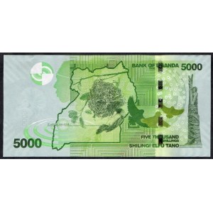 Uganda. 5000 Shillings 2019