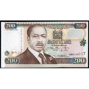 Kenya. 200 Shillings 2002