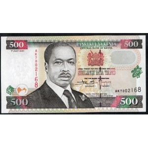 Kenya. 500 Shillings 2001