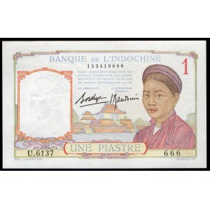 French Indo-China. 1 Piastre 1936