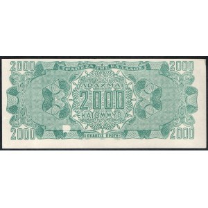 Grèce. 2000 Drachmai 1944