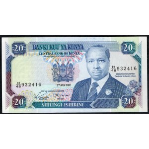 Kenya. 20 Shillings 1992