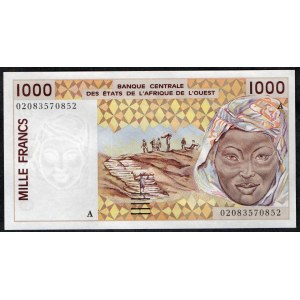 Ivory Coast. 1000 Francs 2002