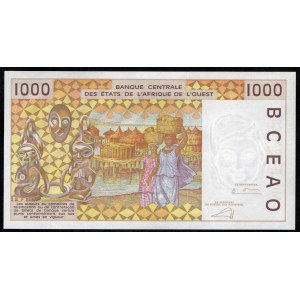 Ivory Coast. 1000 Francs 2002
