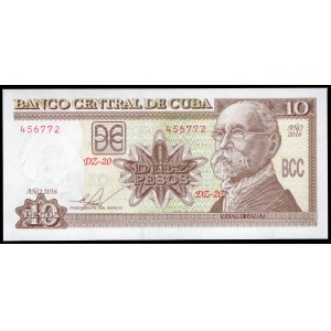 Cuba. 10 Pesos 2016 Replacement