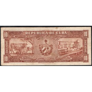 Cuba. 10 Pesos 1958