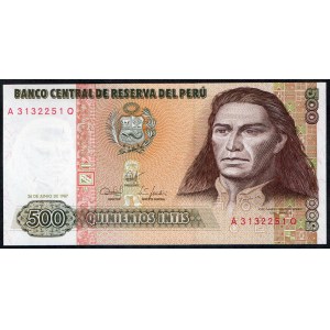 Peru. 500 Intis 1987