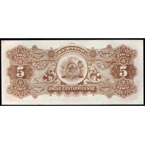 Costa Rica. 5 Colones 1919