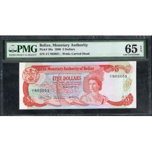 Belize. 5 Dollars 1980