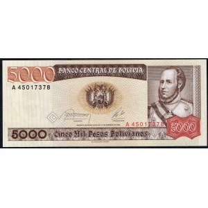 Bolivia. 5000 Pesos Bolivianos 1984
