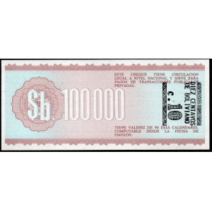 Bolivia. 100000 Pesos Bolivianos 1984
