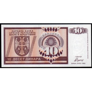 Bosnia and Herzegovina. 10 Dinara 1992