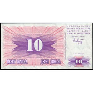 Bosnia and Herzegovina. 10 Dinara 1992