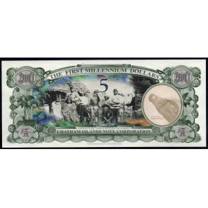 Nuova Zelanda. Isole Chatham 5 dollari 2001