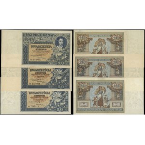 Polska, zestaw: 3 x 20 złotych, 20.06.1931