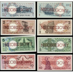 Poland, set of circulating banknotes of the Polish cities series, 1.03.1990