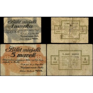 Prusy Zachodnie, zestaw: 1 marka i 5 marek, 24.02.1920