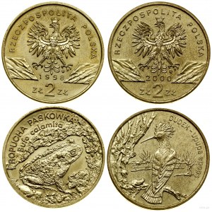 Polsko, šarže 2 x 2 zloté, 1998, 2000, Varšava