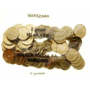 Polska, worek menniczy 100 x 2 grosze, 2008, Warszawa
