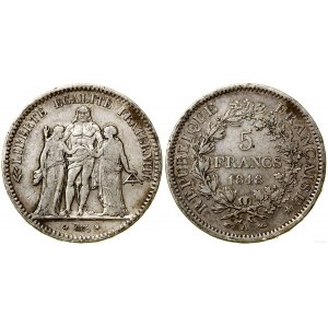 France, 5 francs, 1848 A, Paris