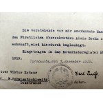 Akt notarialny sporządzony w imieniu hrabiego Guido von Donnersmarck - Świerklaniec, Świętochłowice, Tarnowskie Góry 1919