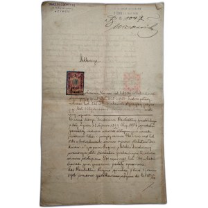 Akt Notarialny - Marcin Groyecki c.k. Notariusz w Żywcu - Żywiec 1908 [ Radziechowy]