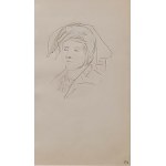 Jacek Malczewski(1854-1929), Head of a country woman in an ornately pinned kerchief, 1872.