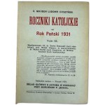 N. L. Cieszyński - Roczniki Katolickie 1923 i 1931- Poznań