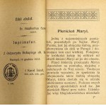 Relikwie Najświętszej Marji Panny ,Dzieje różnych pamiątek - Mikołów - 1912