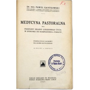 Dr. Paweł Gantkowski - Medycyna Pastoralna - Poznań 1927