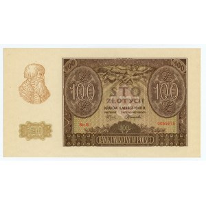 100 zloty 1940 - B series - ZWZ forgery