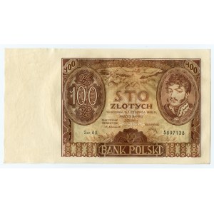 100 złotych 1932 - Ser. AU., dodatkowo znak +X+