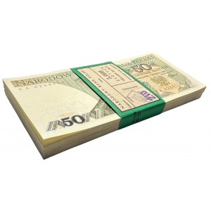 Paczka bankowa - 50 złotych 1988 - seria KA