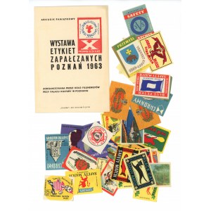 A collection of matchbox stickers