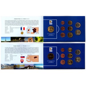FRANCJA, SŁOWACJA, NIEMCY, WŁOCHY - zestawy monet euro z okazji Mistrzostw Świata w Piłce nożnej Francja 2010