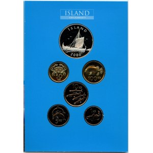 ISLANDIA - zestaw 6 monet 2000