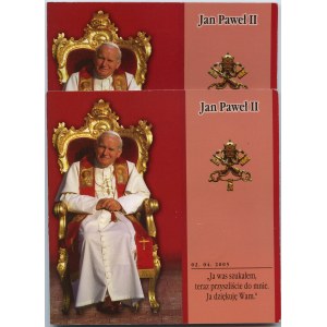2 sets of John Paul II - 5 coins 2005