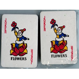 Mini playing cards (in plastic box) - Flowers