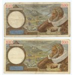 FRANCJA - 100 franków (1939-1940) - zestaw 5 banknotów