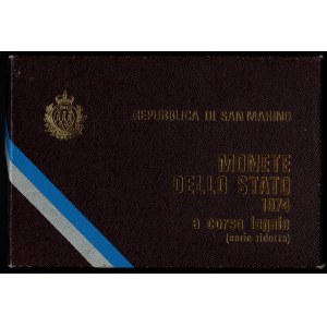 SAN MARINO - zestaw 5 monet 1974
