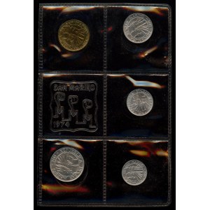 SAN MARINO - zestaw 5 monet 1974