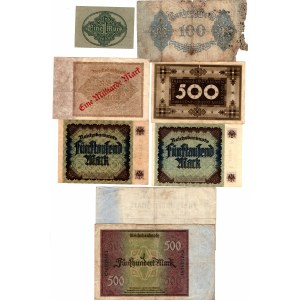 GERMANY - 1-5,000 marks 1922 - set of 8 pieces
