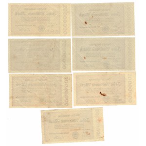 GERMANY - 10,000,000 marks 1923 - set of 7 pieces